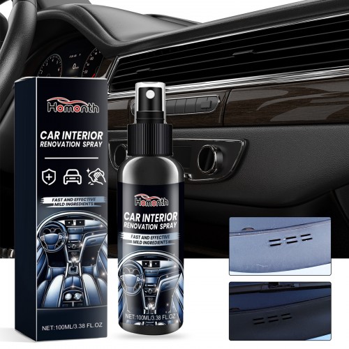 Homonth Car Plastic & Leather Revitalizer - Easy-to-Use Interior Restorer with Seat Leather Wax, Enhances Vehicle Beauty & Care 100ml